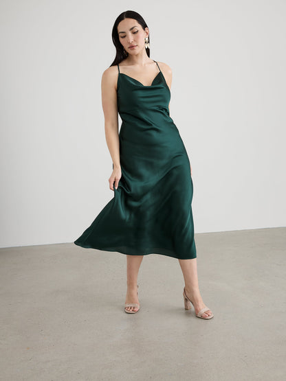 Sleeveless Maxi Dress with Cowl Neckline