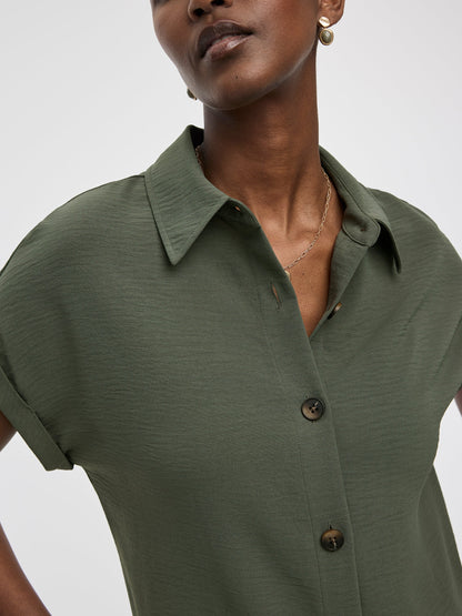 Short-Sleeve Shirt Dress